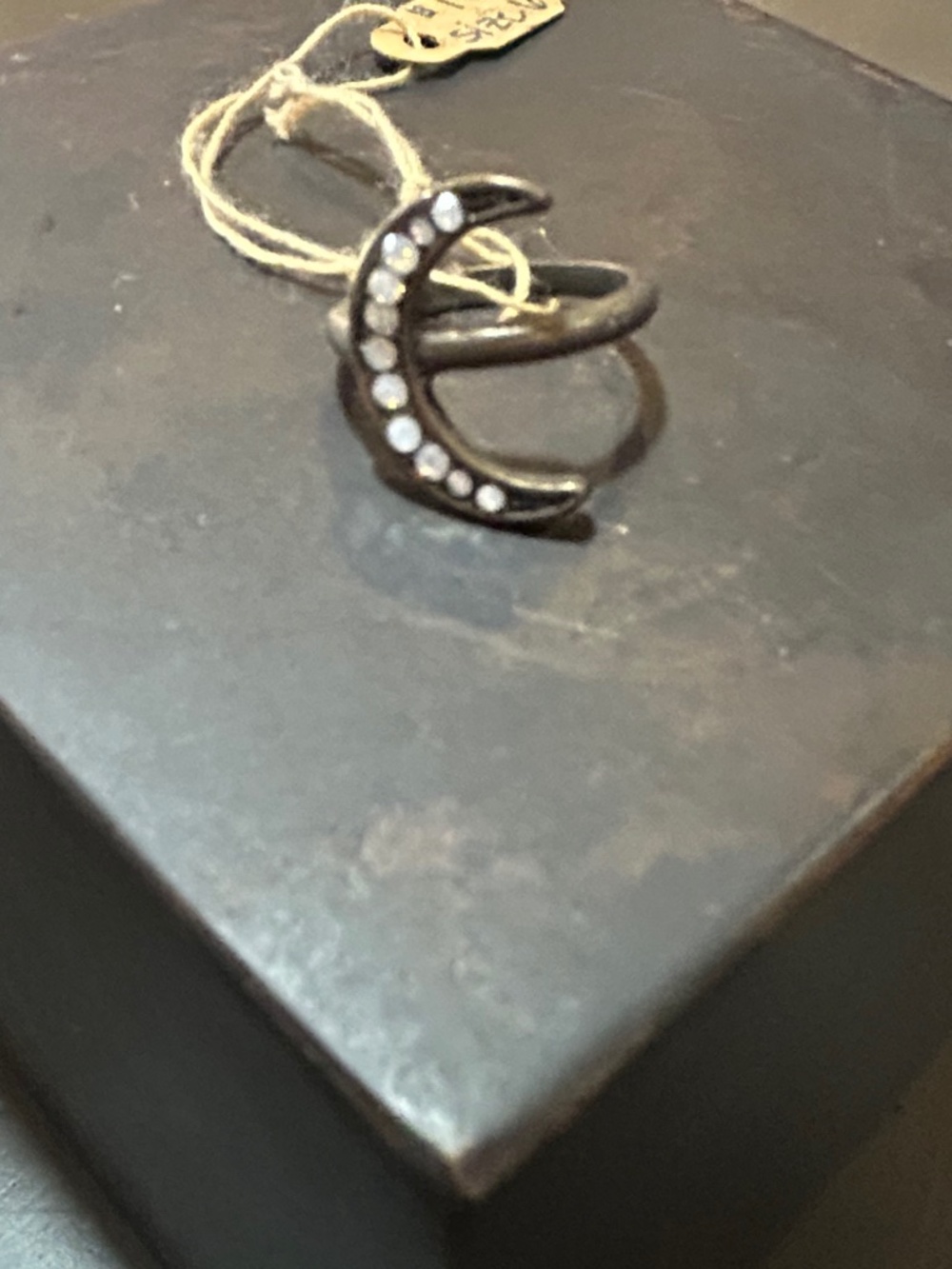 Crescent moon ring size 6